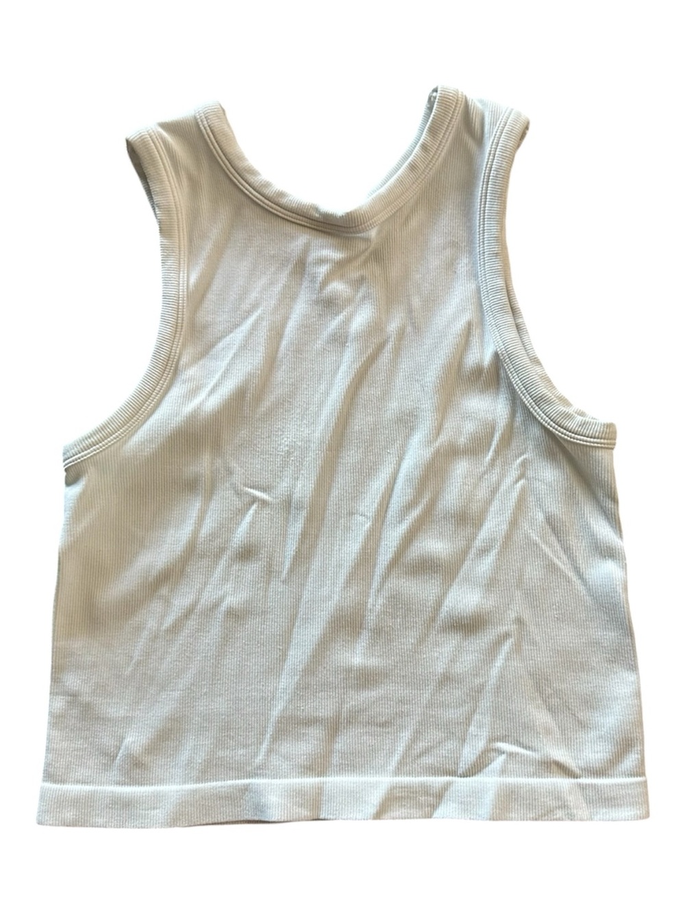 Ribbed White Tank Top - Sleek Sleeveless Knit
